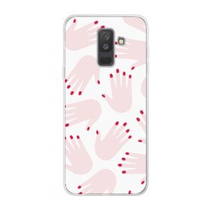 CaseCompany Hands pink: Samsung Galaxy A6 Plus (2018) Transparant Hoesje