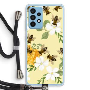 CaseCompany No flowers without bees: Samsung Galaxy A52 Transparant Hoesje met koord