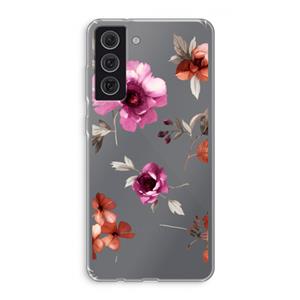 CaseCompany Geschilderde bloemen: Samsung Galaxy S21 FE Transparant Hoesje