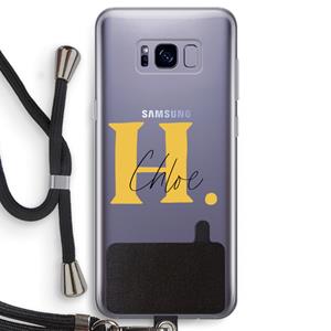 CaseCompany Amber Script: Samsung Galaxy S8 Transparant Hoesje met koord