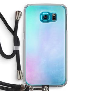 CaseCompany mist pastel: Samsung Galaxy S6 Transparant Hoesje met koord