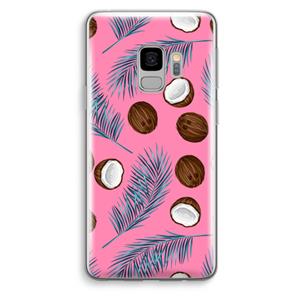 CaseCompany Kokosnoot roze: Samsung Galaxy S9 Transparant Hoesje