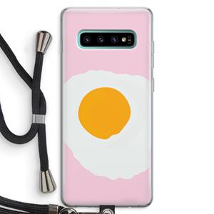 CaseCompany Sunny side up: Samsung Galaxy S10 Plus Transparant Hoesje met koord