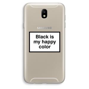 CaseCompany Black is my happy color: Samsung Galaxy J7 (2017) Transparant Hoesje