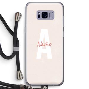 CaseCompany Strawberry Milkshake: Samsung Galaxy S8 Transparant Hoesje met koord