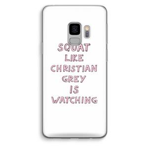 CaseCompany Christian Grey: Samsung Galaxy S9 Transparant Hoesje