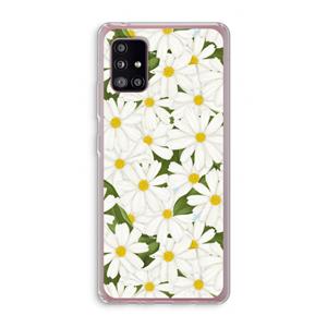 CaseCompany Summer Daisies: Samsung Galaxy A51 5G Transparant Hoesje