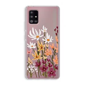 CaseCompany Painted wildflowers: Samsung Galaxy A51 5G Transparant Hoesje