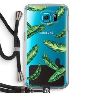 CaseCompany Lange bladeren: Samsung Galaxy S6 Transparant Hoesje met koord