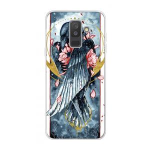 CaseCompany Golden Raven: Samsung Galaxy A6 Plus (2018) Transparant Hoesje