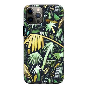 CaseCompany Tropical Palms Dark: iPhone 12 Tough Case
