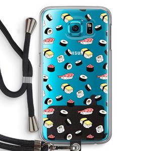 CaseCompany Sushi time: Samsung Galaxy S6 Transparant Hoesje met koord