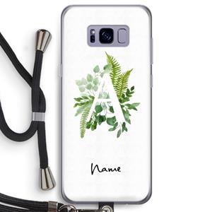 CaseCompany Green Brush: Samsung Galaxy S8 Transparant Hoesje met koord