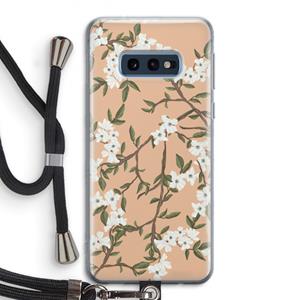 CaseCompany Blossoming spring: Samsung Galaxy S10e Transparant Hoesje met koord