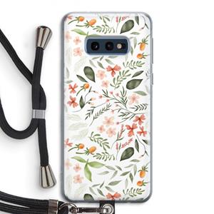 CaseCompany Sweet little flowers: Samsung Galaxy S10e Transparant Hoesje met koord