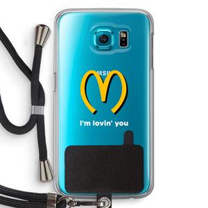 CaseCompany I'm lovin' you: Samsung Galaxy S6 Transparant Hoesje met koord