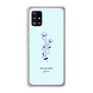 CaseCompany Bloom with grace: Samsung Galaxy A51 5G Transparant Hoesje