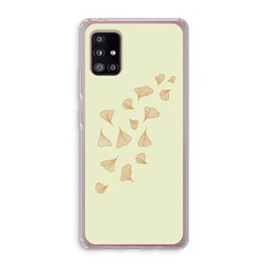 CaseCompany Falling Leaves: Samsung Galaxy A51 5G Transparant Hoesje