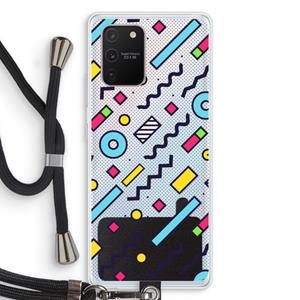 CaseCompany 8-bit N°8: Samsung Galaxy S10 Lite Transparant Hoesje met koord