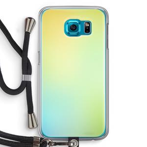 CaseCompany Minty mist pastel: Samsung Galaxy S6 Transparant Hoesje met koord