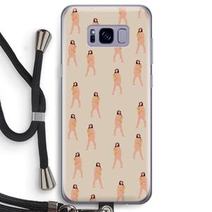 CaseCompany You're so golden: Samsung Galaxy S8 Transparant Hoesje met koord