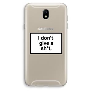CaseCompany Don't give a shit: Samsung Galaxy J7 (2017) Transparant Hoesje