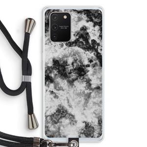 CaseCompany Onweer: Samsung Galaxy S10 Lite Transparant Hoesje met koord