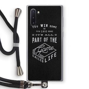 CaseCompany Life: Samsung Galaxy Note 10 Transparant Hoesje met koord