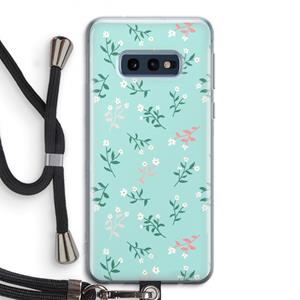CaseCompany Small white flowers: Samsung Galaxy S10e Transparant Hoesje met koord