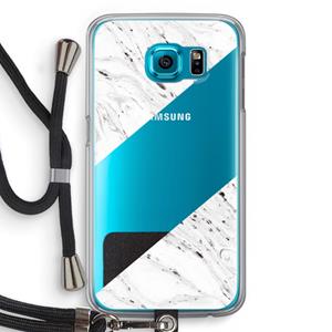 CaseCompany Biggest stripe: Samsung Galaxy S6 Transparant Hoesje met koord