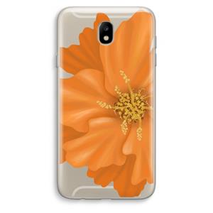 CaseCompany Orange Ellila flower: Samsung Galaxy J7 (2017) Transparant Hoesje