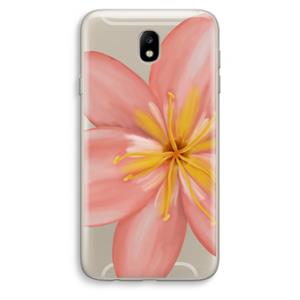 CaseCompany Pink Ellila Flower: Samsung Galaxy J7 (2017) Transparant Hoesje