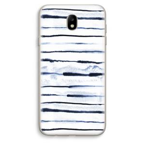 CaseCompany Ink Stripes: Samsung Galaxy J7 (2017) Transparant Hoesje
