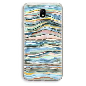 CaseCompany Watercolor Agate: Samsung Galaxy J7 (2017) Transparant Hoesje