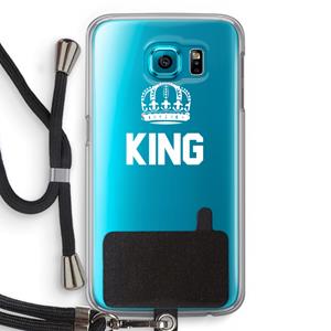 CaseCompany King zwart: Samsung Galaxy S6 Transparant Hoesje met koord