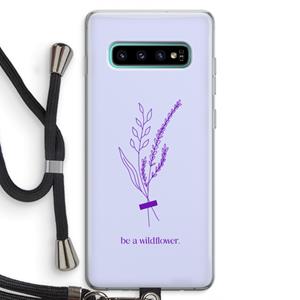 CaseCompany Be a wildflower: Samsung Galaxy S10 Plus Transparant Hoesje met koord
