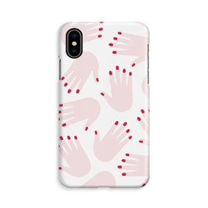 CaseCompany Hands pink: iPhone X Volledig Geprint Hoesje