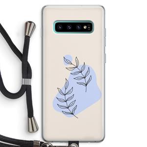 CaseCompany Leaf me if you can: Samsung Galaxy S10 Plus Transparant Hoesje met koord