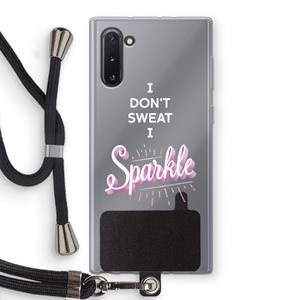 CaseCompany Sparkle quote: Samsung Galaxy Note 10 Transparant Hoesje met koord