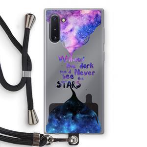 CaseCompany Stars quote: Samsung Galaxy Note 10 Transparant Hoesje met koord