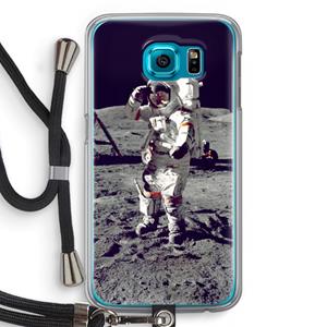 CaseCompany Spaceman: Samsung Galaxy S6 Transparant Hoesje met koord