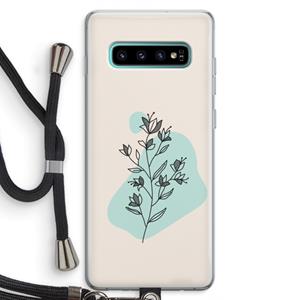 CaseCompany Violets are blue: Samsung Galaxy S10 Plus Transparant Hoesje met koord