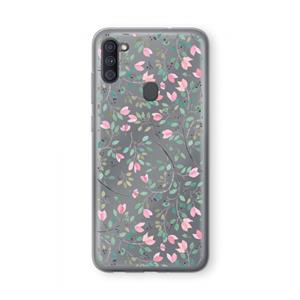 CaseCompany Sierlijke bloemen: Samsung Galaxy A11 Transparant Hoesje