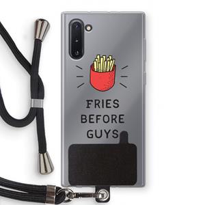 CaseCompany Fries before guys: Samsung Galaxy Note 10 Transparant Hoesje met koord