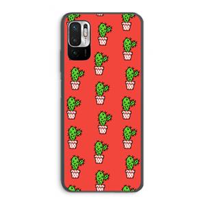 CaseCompany Mini cactus: Xiaomi Redmi Note 10 5G Transparant Hoesje