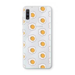 CaseCompany Bacon to my eggs #1: Samsung Galaxy A70 Transparant Hoesje