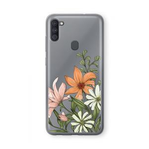 CaseCompany Floral bouquet: Samsung Galaxy A11 Transparant Hoesje