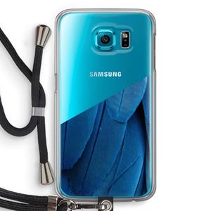 CaseCompany Pauw: Samsung Galaxy S6 Transparant Hoesje met koord