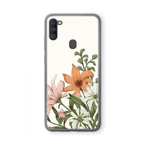 CaseCompany Floral bouquet: Samsung Galaxy A11 Transparant Hoesje