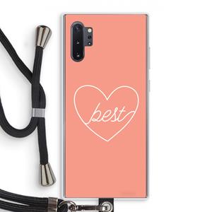 CaseCompany Best heart: Samsung Galaxy Note 10 Plus Transparant Hoesje met koord